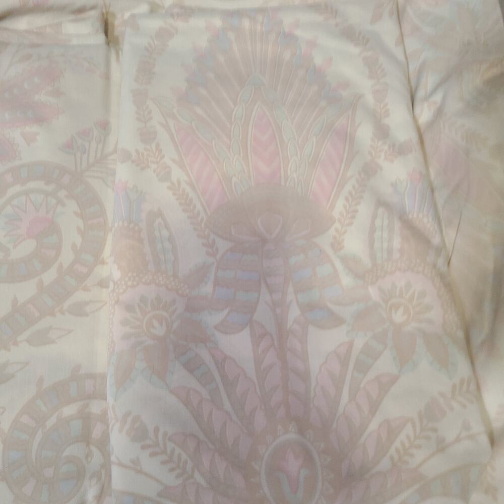 Vintage 80's Lady Pepperell fillagree Paisley Print Fitted Sheet Set, Queen